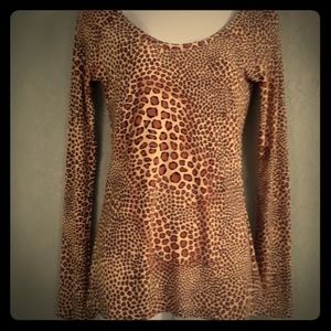 NWOT, Norma Kamali stretch leopard print t…